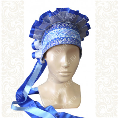 Кокошник Петровна, голубой- фото 1