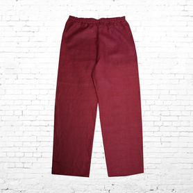 Порты, лен, бордовый