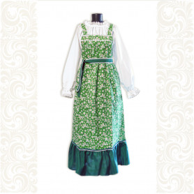 Сарафан с блузой Дуняша, зеленый цвет- фото 1